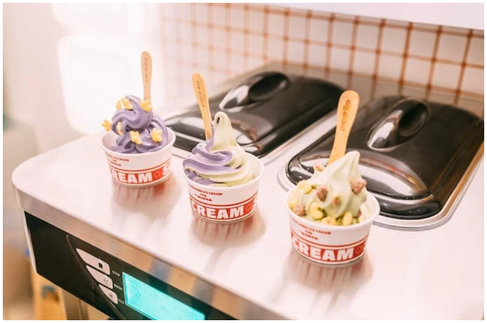 Gelato ice cream homemad cozy, aesthetic di Papakibo Malabar Bogor.