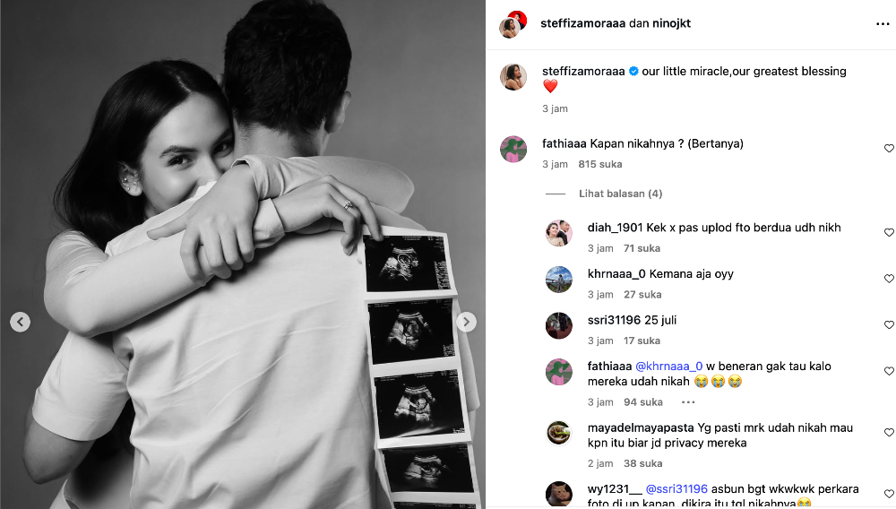 Unggahan Steffi Zamora dan Nino Fernandez.