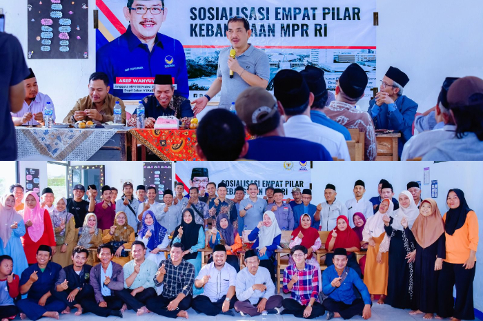 Anggota MPR RI Fraksi Partai NasDem,&nbsp;Asep Wahyuwijaya menjelaskan tentang Demokrasi di MTs Al Ihsan, Kecamatan Parungpanjang, Kabupaten Bogor.