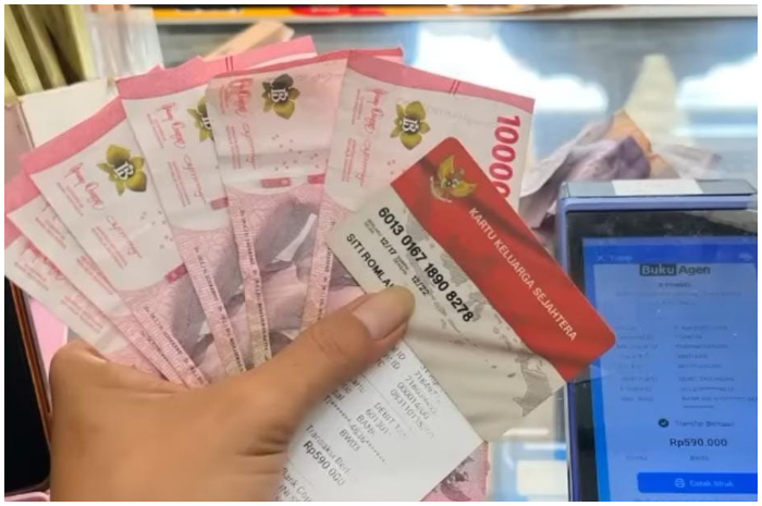 Illustrasi pencairan bansos BPNT Tahap 3.