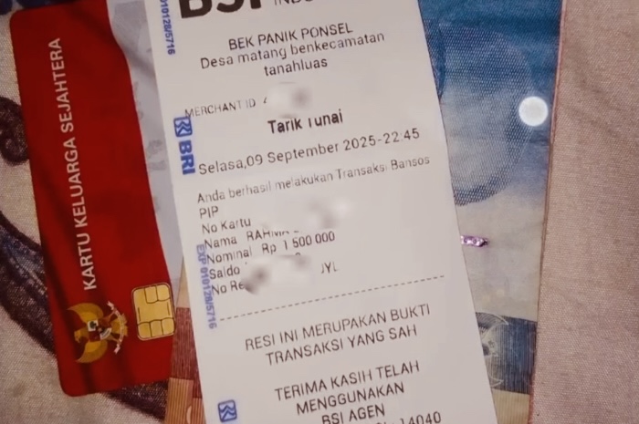 Ilustrasi Uang Hasil Penarikan Saldo Bansos dari Kartu KKS