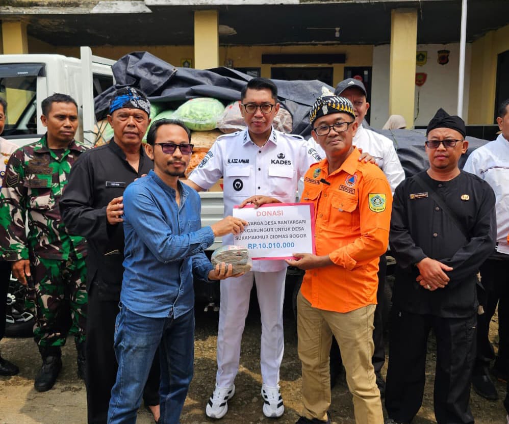 DPC Apdesi Kabupaten Bogor bersama Pemerintah Desa Bantarsari, Rancabungur menyalurkan bantuan terhadap korban musibah ambruknya Majelis Taklim di Ciomas.