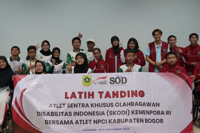 Sejumlah atlet disabilitas Kabupaten Bogor yang tergabung dalam SKODI.