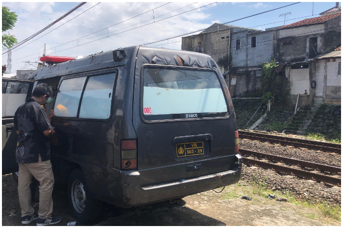 Jenazah perempuan yang ditemukan meninggal dunia tertabrak kereta di Kebon Pedes Tanah Sareal