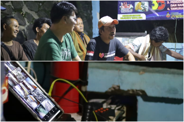 Tablet pemantau CCTV di Kelurahan Tegallega, Kecamatan Bogor Tengah, Kota Bogor.