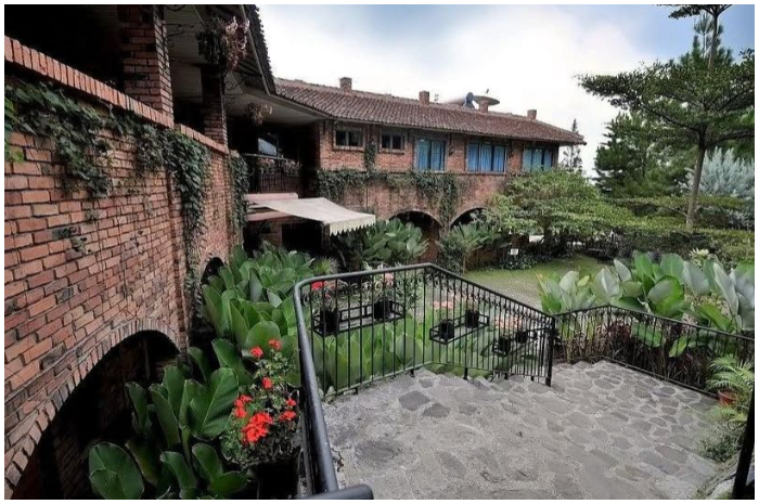 Suasana&nbsp;The Pinewood Lodge and Organic Farm di kawasan Puncak Bogor.