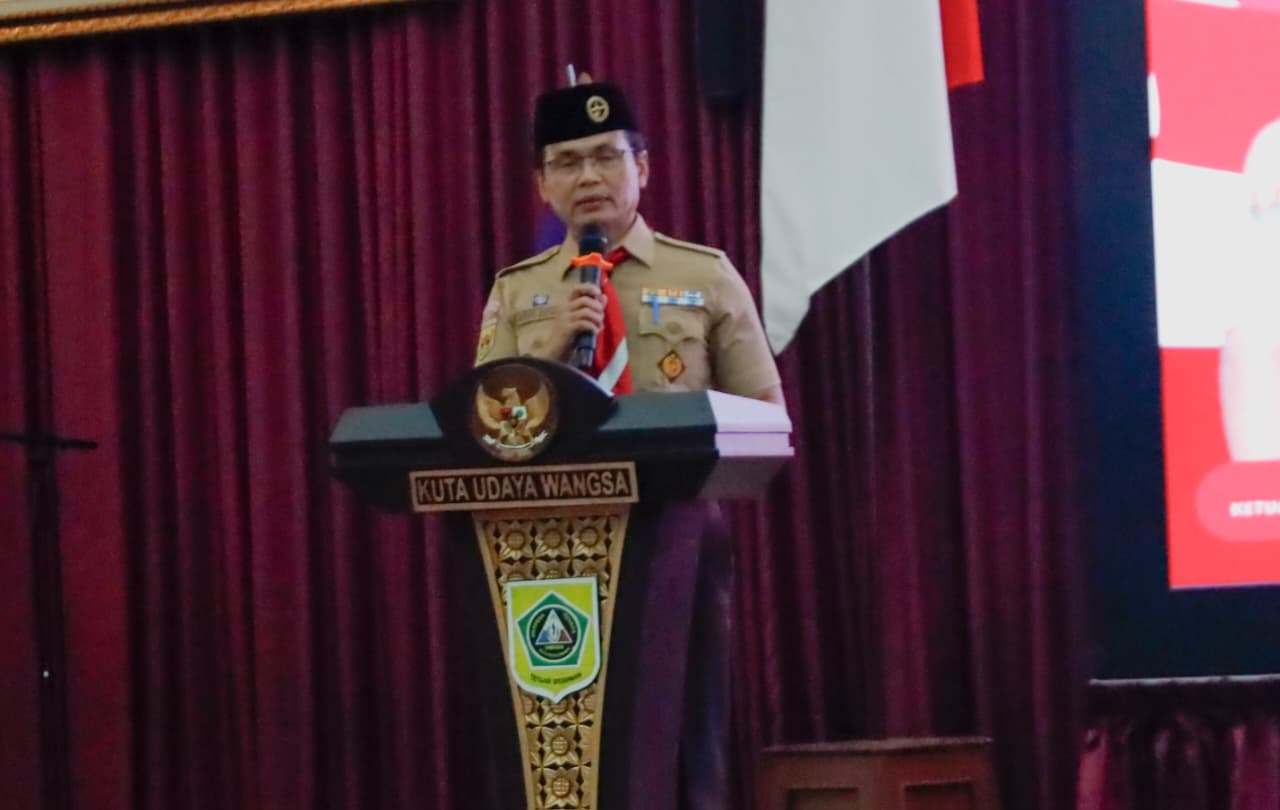 Agus Ridho, terpilih kembali Ketua Gerakan Pramuka Kwarcab Kabupaten Bogor.