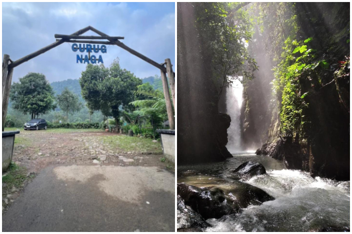Suasana di kawasan Curug Naga, Megamendung, Kabupaten Bogor.