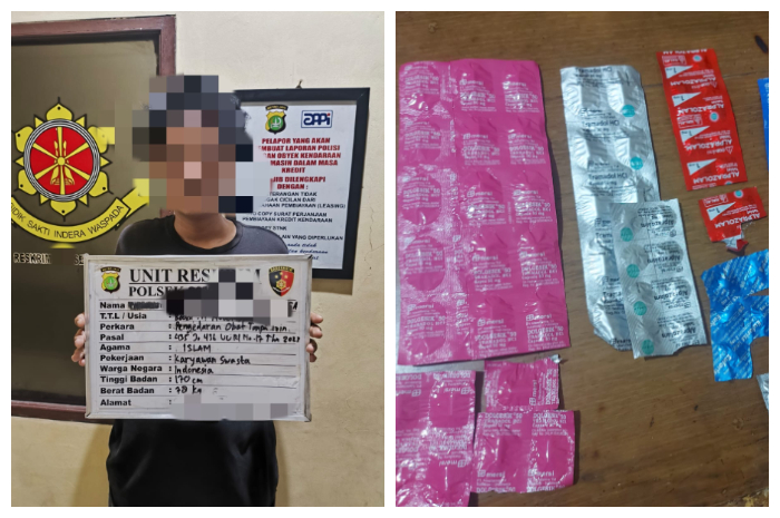 Pemilik obat terlarang yang dijual di warung kopi bilangan Bojongsari Depok, digerebek polisi.