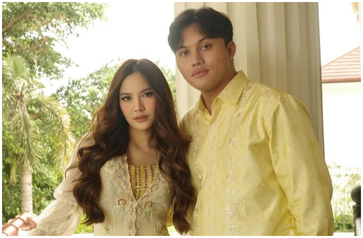 Penyanyi Mahalini bersama suaminya, Rizky Febian