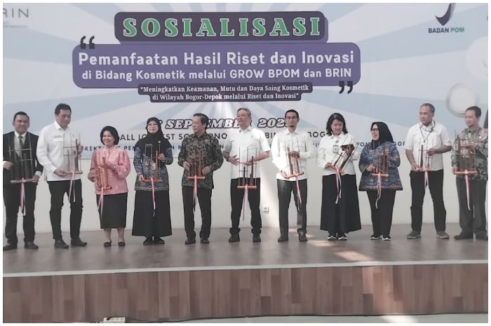 BRIN dan BPOM pada kegiatan sosialisasi di Gedung ICC, Kawasan Sains dan Teknologi Soekarno, Cibinong, Kabupaten Bogor, Rabu 17 September 2025.