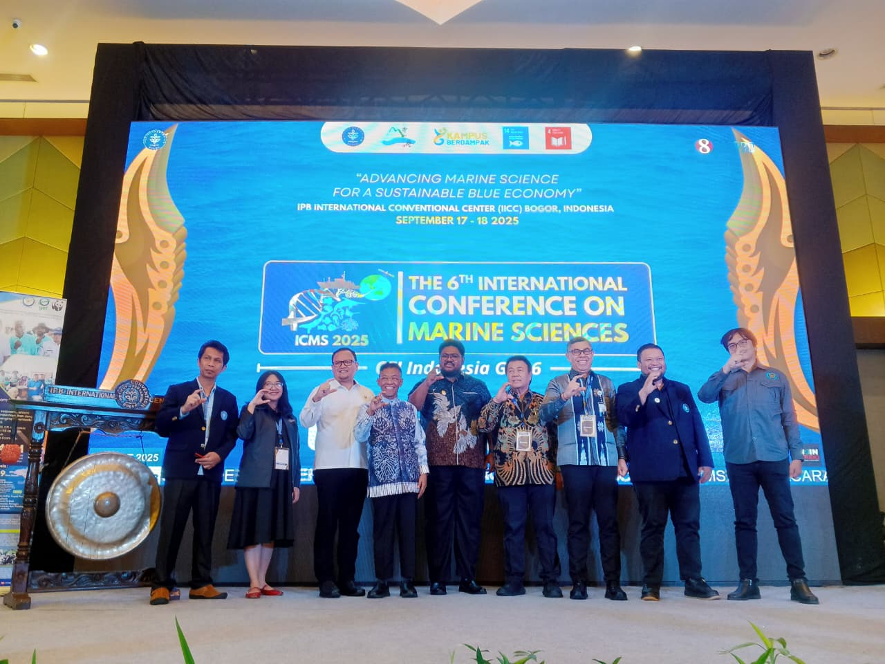 Suasana pembukaan The 6th ICMS 2025 yang digelar IPB University di IICC Bogor, Rabu 17 September 2025.