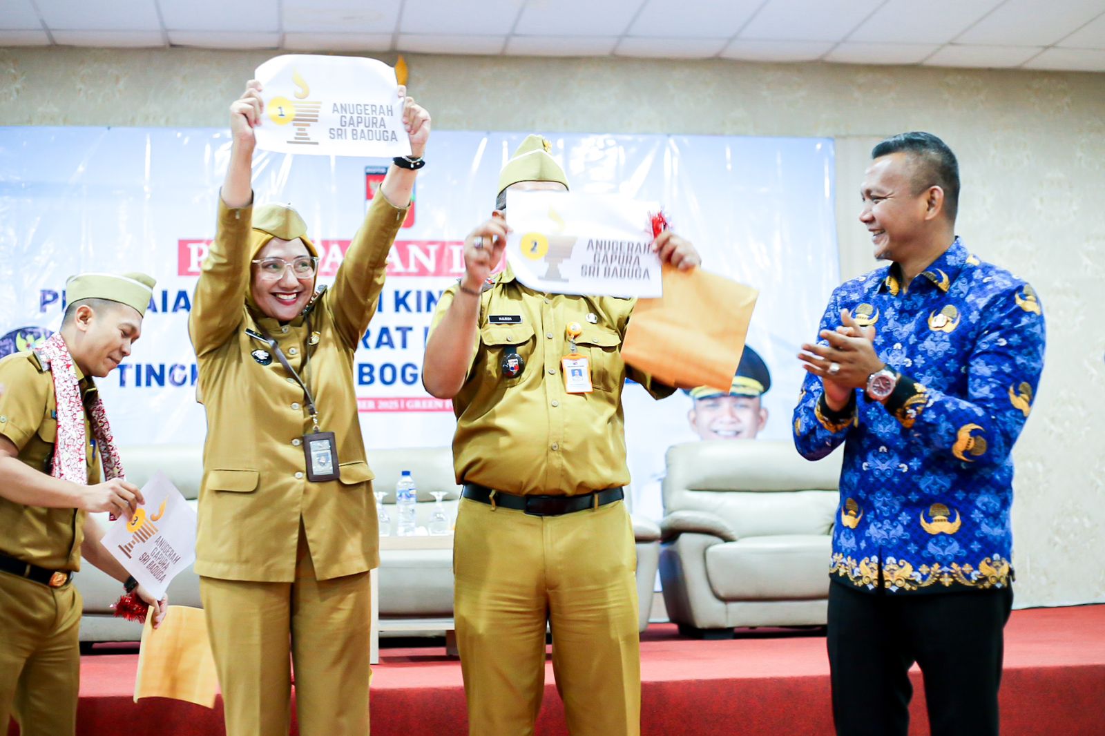 Tiga lurah yang akan mewakili Kota Bogor dalam Anugerah Gapura Sri Baduga 2025.