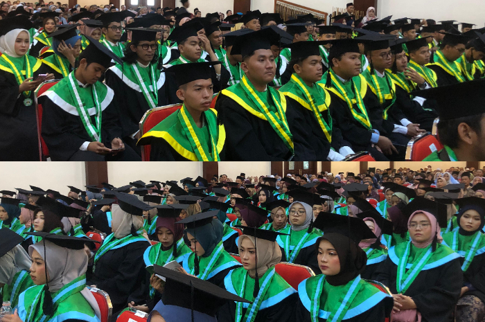 Ratusan wisudawan mengikuti Sidang Senat Terbuka Wisuda ke-5 IUQI Bogor.