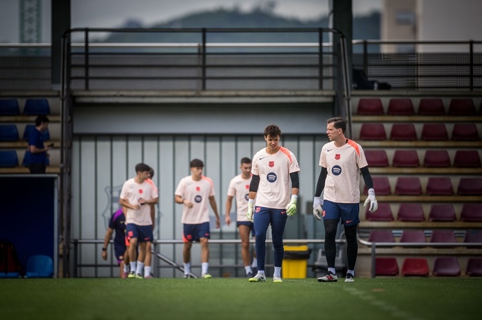 Barcelona jelang laga menghadapi Newcastle.