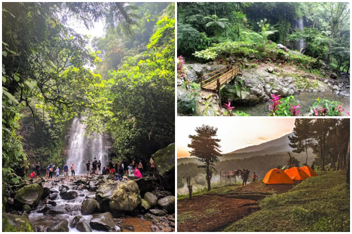 Suasana di dalam kawasan Curug Ciampea, Kecamatan Tenjolaya, Kabupaten Bogor.