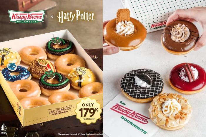 Donat tema Hogwarts: Gryffindor, Ravenclaw&nbsp;and&nbsp;krem horcrux di donat.