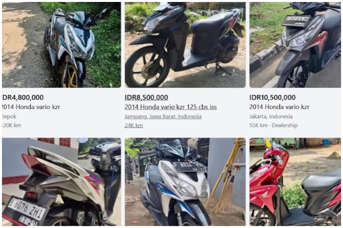 Ilustrasi bursa motor bekas yang masih layak dibeli.