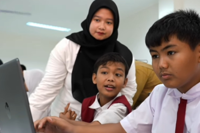 Ilustrasi siswa Sekolah Rakyat