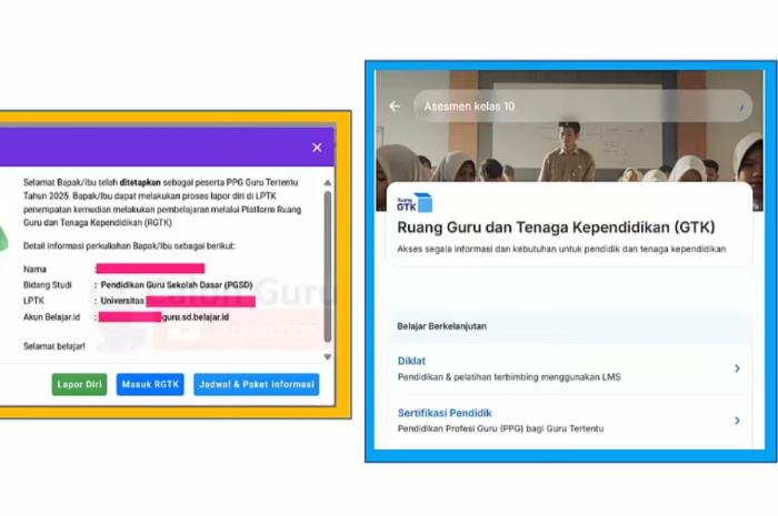 Rangkaian proses Pendidikan Profesi Guru atau PPG