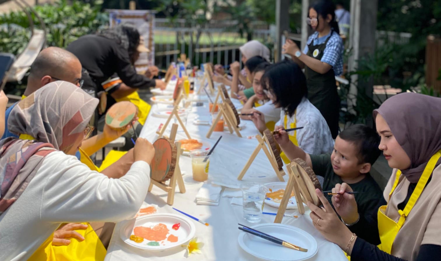 Coaster Painting Deer Workshop, hasil kerja sama dengan Artelier dan Paperolicraft, pada Minggu 21 September 2025.