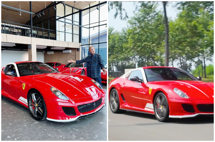 Mobil Ferrari 599 GTB 60F1 Alonso Edition yang kini ada di Indonesia.