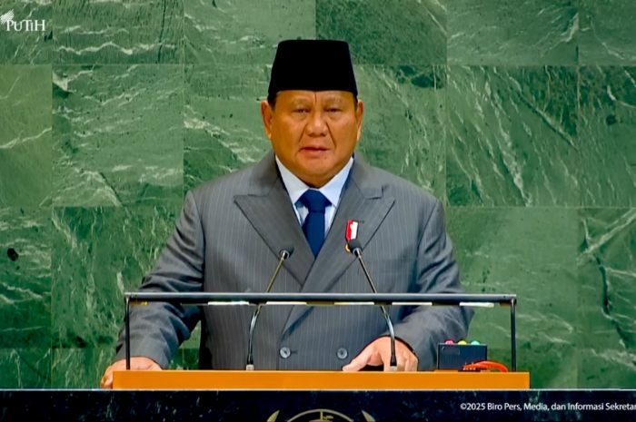 Presiden RI Prabowo Subianto saat menghadiri High-Level UN Conference on the Two State Solution, New York.&nbsp;