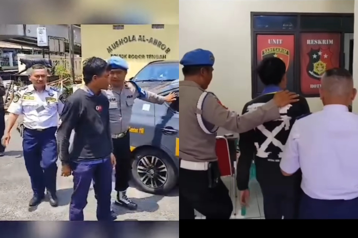 Polisi mengamankan juru parkir yang viral usai meminta tarif tak wajar di kawasan Suryakencana Kota Bogor.