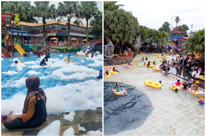 Suasana di kawasan Ryzyy Azzahra Waterpark Sukabumi.