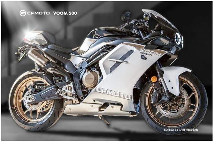 Penampakan motor sport CF Moto Voom 500 dari Cina.