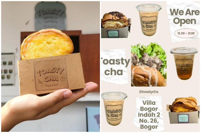 Salah satu menu yang dijual Toastycha di Villa Bogor Indah.