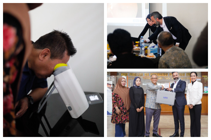 OPTAIN dan PT Ilthabi Rekatama donasikan teknologi screening mata berbasis AI kepada Klinik Mata dr. Hasri Ainun Habibie, Kota Bogor.