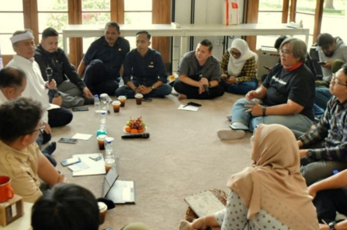 Sekda Jabar Herman Suryatman dalam forum PressTalk di Gedung Sate, Bandung.