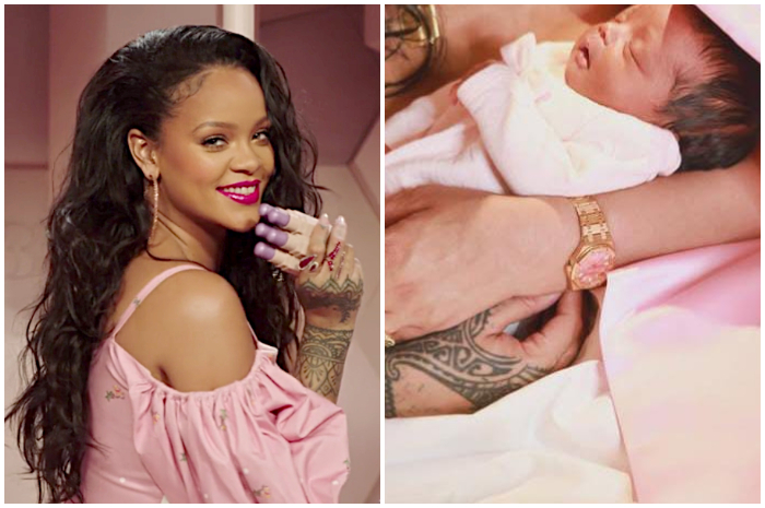 Potret Rihanna memeluk sang buah hatinya yang baru lahir