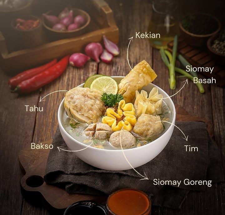 Salah satu menu yang disajikan dj Bakso Malang Karaos Bogor