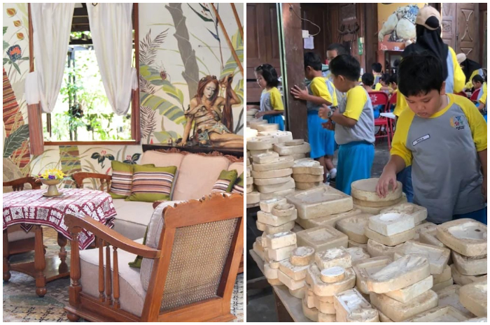 Wisata Edukasi di Rumah Keramik F Widayanto terdapat workshop dan bisa membeli karyanya juga.