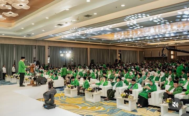 Muktamar X PPP yang berlangsung di Hotel Mercure, Ancol, Jakarta Utara (Jakut), Sabtu 27 September 2025.
