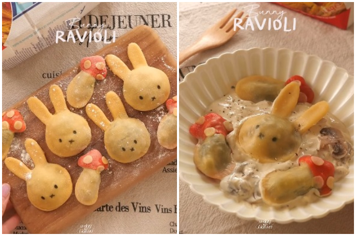 Menu Bunny Ravioli dari influencer asal Thailand.