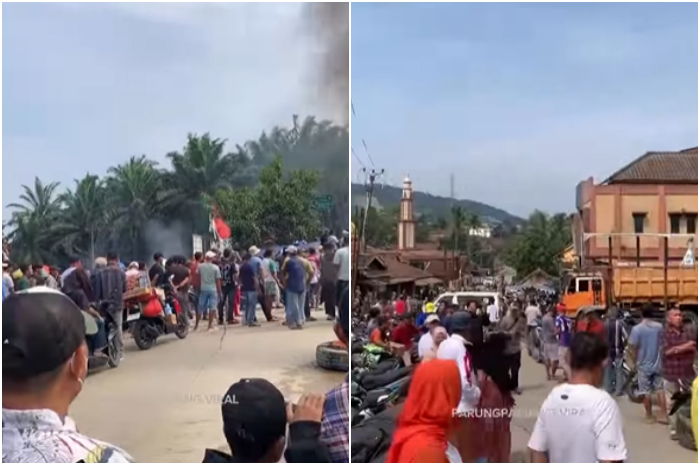 Aksi unjuk rasa menolak kebijakan Gubernur Jawa Barat Dedi Mulyadi terkait penutupan sementara tambang di Parung Panjang Kabupaten Bogor dan sekitarnya.