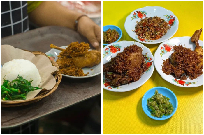 Menu yang disajikan di Ayam Bebek Kari Pedas Darmawangsa, Semeru Kota Bogor.