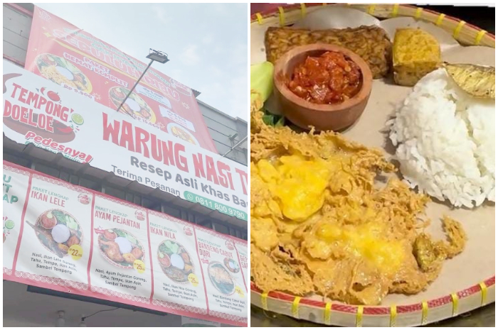 Menu nasi tempong di Warung Nasi Tempog Doeloe Bogor.