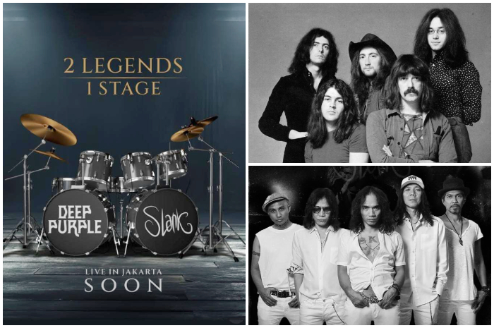 Poster konser yang diunggah di akun Instagram resmi Slank. Deep Purple dan Slank bakal satu panggung.