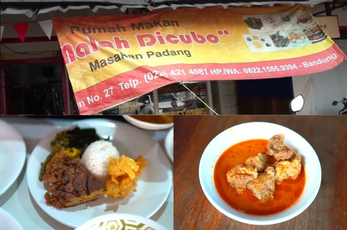 Masakan nasi Padang ala Rumah Makan Malah Dicubo di Bandung