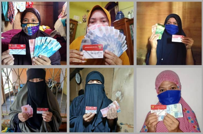 Ilustrasi: Para KPM penerima bantuan sosial (bansos).