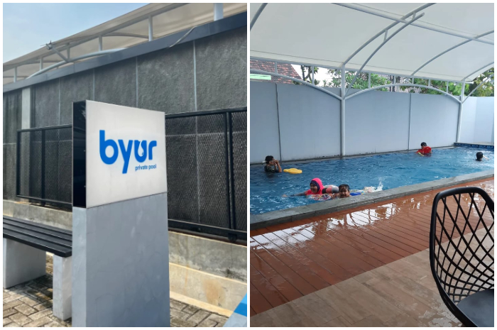 Suasana tempat berenang seru Byur Private Pool di Kota Depok.