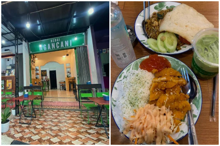 Suasana di Kedai Ngancani yang cocok buat nongkrong serta menu yang disajikan.