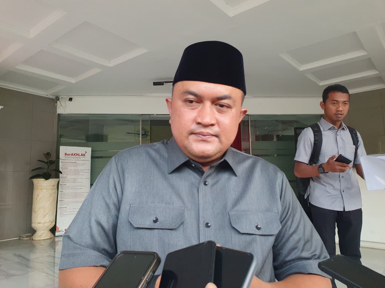 Bupati Bogor, Rudy Susmanto saat dimintai keterangan.