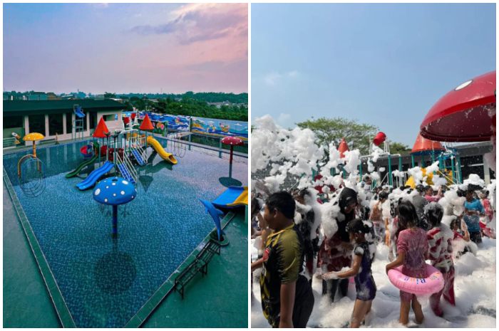 Suasana wisata di kawasan Birama Waterpark and Kids Playground Parung Panjang Bogor.