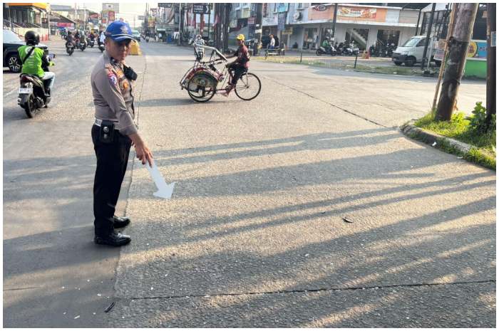 Lokasi kecelakaan di Cinere Kota Depok Minggu pagi 5 Oktober 2025.