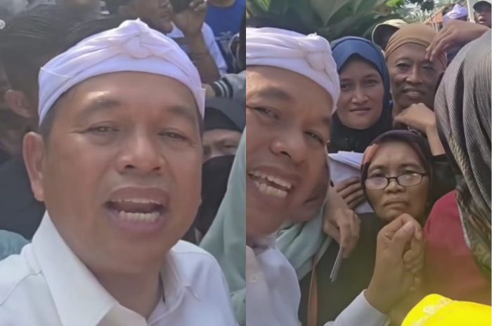 Gubernur&nbsp;Jawa Barat Dedi Mulyadi saat mendengarkan langsung keluhan warga terkait layanan kesehatan di Pos Pengaduan Lembur Pakuan.